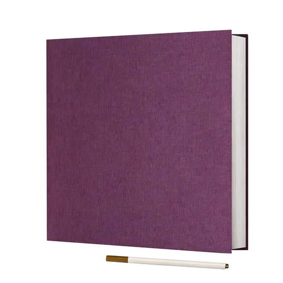 Clearance Under $15, 1 Pack Self-Adhesive Photo Album memory book, DIY Scrapbook with Linen Cover and Protective Film, 20-Page Large Capacity Album with Marker Pen, 32*27*2cm(H)