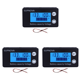 thumbnail image 1 of Indicador capacidad la batería DC 8-100V LCD Medidor voltaje digital (temperatura alarma) Azul, 1 of 5