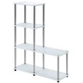 thumbnail image 2 of Pemberly Row Four-Tier "L" Bookshelf in White Wood Finish, 2 of 3