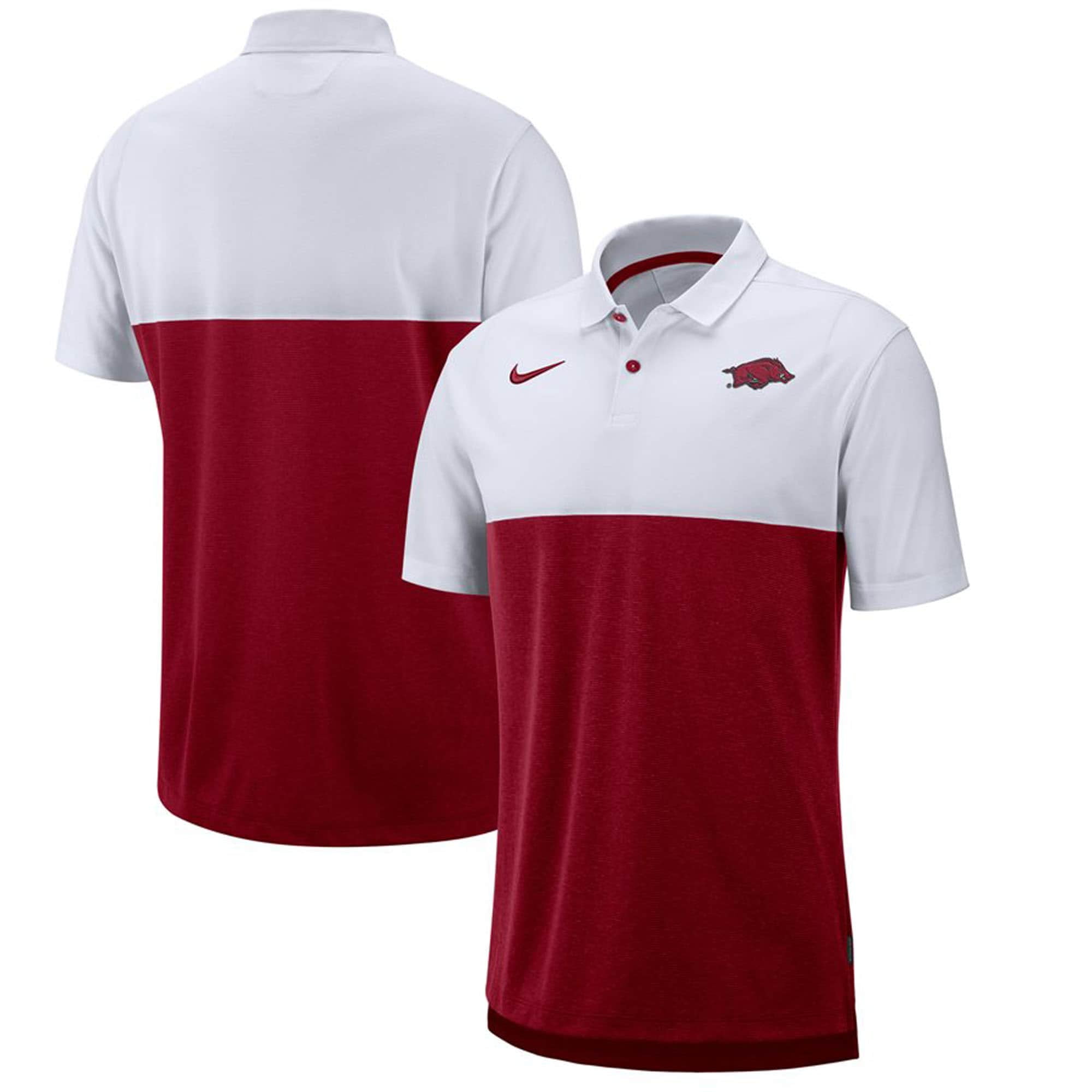 Arkansas Razorbacks Nike 2019 Early Season Coaches Polo - White/Cardinal - Walmart.com - Walmart.com