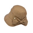 thumbnail image 2 of Minimalist Solid‑Color Side Bow Basin Hat Soft Woven Texture Wide Brim Ladies Literary‑style Outdoor Sun‑Protection Head‑Accessory, 2 of 3