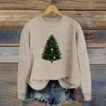 thumbnail image 2 of Funny Christmas Sweaters for Women - Sweater Women, Women's Xmas Sweaters Christmas Tree Print Sweater Round Neck Long Sleeve Pullover Sweater Tops, 2 of 4
