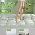 thumbnail image 2 of Cooling Bamboo Mattress Topper, Extra Thick 600 GSM Down Alternative Fill, Soft Mattress pad for Back Pain, Bed Mattress Topper with 8-21" Deep Pocket, 2 of 9