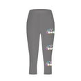 thumbnail image 4 of qelini Easter Leggings for Women Plus Size Casual Capris Pants Bunny Print Ankle Pants Yoga Leggings, 4 of 4
