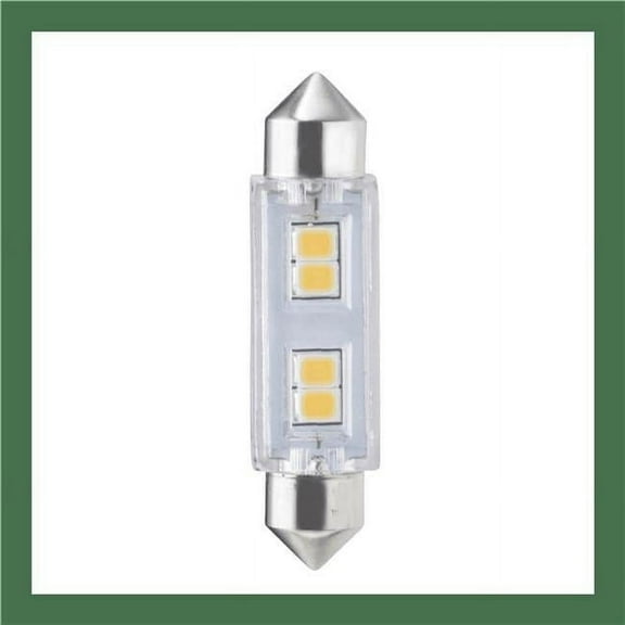 Bulbrite Pack of (3) 0.8 Watt 24V Clear T3 LED Mini Light Bulbs with Festoon Base  2700K Warm White Light  55 Lumens