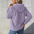 thumbnail image 4 of NominalSnug Fuzzy Fleece Jackets for Women Full Zip up Long Sleeve Coat Stand Collar Outwear Thicken Winter Warm Colthes, 4 of 8