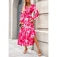 thumbnail image 5 of Vestido PRETTYGARDEN Floral Midi con Escote en V y Mangas Largas Talla XXL, 5 of 9