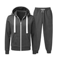 thumbnail image 2 of LEKWK Tracksuit Men 2 Piece Sweatsuits Zip Up Hoodie Sweatshirt and Jogger Sweatpants with Pockets Fall Winter Athletic Gym Running Activewear, 2 of 8