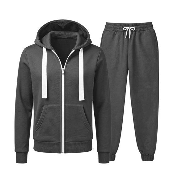 cocolona Sweatsuits for Men Full Zip Hoodie and Sweatpants 2 Piece Tracksuits Fall Winter Outfits with Pockets