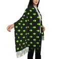 thumbnail image 4 of Rateoe Neon Dinosaur Women's Traditional Scarf Wrap Tassel Shawl Fringes Neck Head Shawl Retro Scarf, 4 of 8