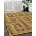 thumbnail image 3 of Ahgly Company Machine Washable Indoor Round Transitional Yellow Area Rugs, 3' Round, 3 of 7