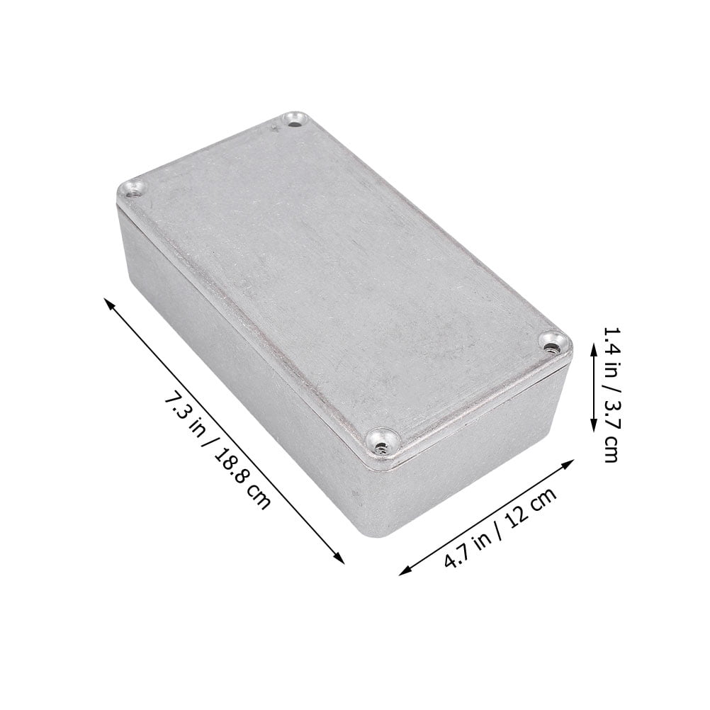 FRCOLOR Guitar Enclosure Aluminum Shell 18.80X12.00X3.70CM Silver