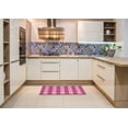 thumbnail image 5 of Ahgly Company Indoor Square Contemporary Deep Pink Abstract Area Rugs, 4' Square, 5 of 6