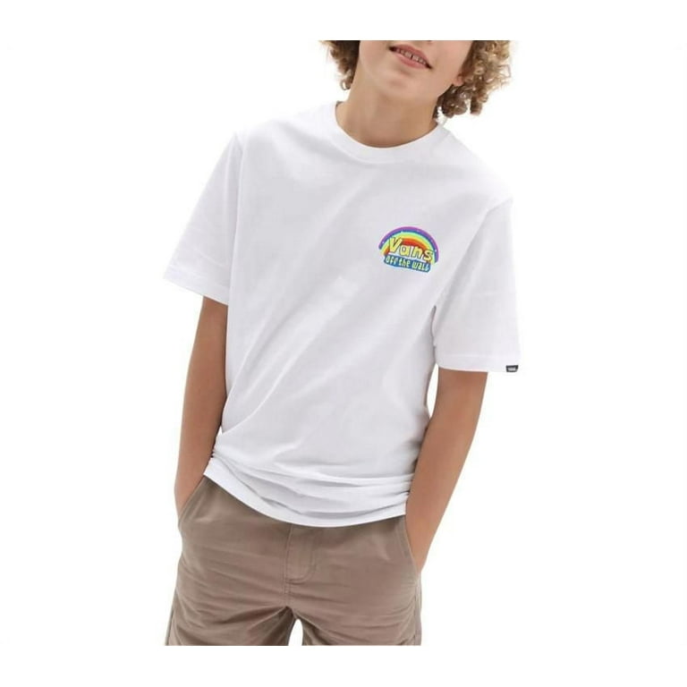 Tee SquarePants - Kids (Large) Boys Wall SpongeBob Off Imagination White T-Shirt X Vans The