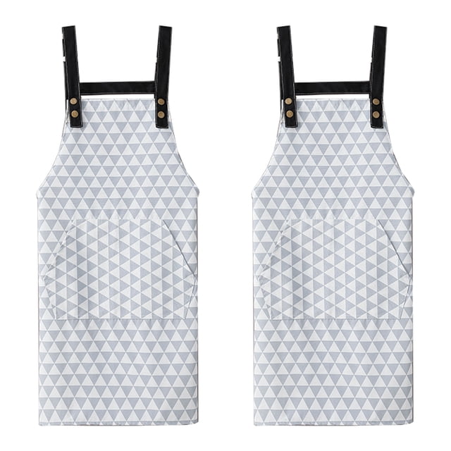 Delantal floral de 2 uds, delantal de lona impermeable para cocina casera de verano para mujer, Catering