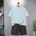 thumbnail image 4 of IFNWSV Ensembles d'Été pour Garçons Mode Décontractée Manches Courtes Col Rond Col Bouton Short Pantalon Court Ensemble de Sport 3 Ans, 4 of 4