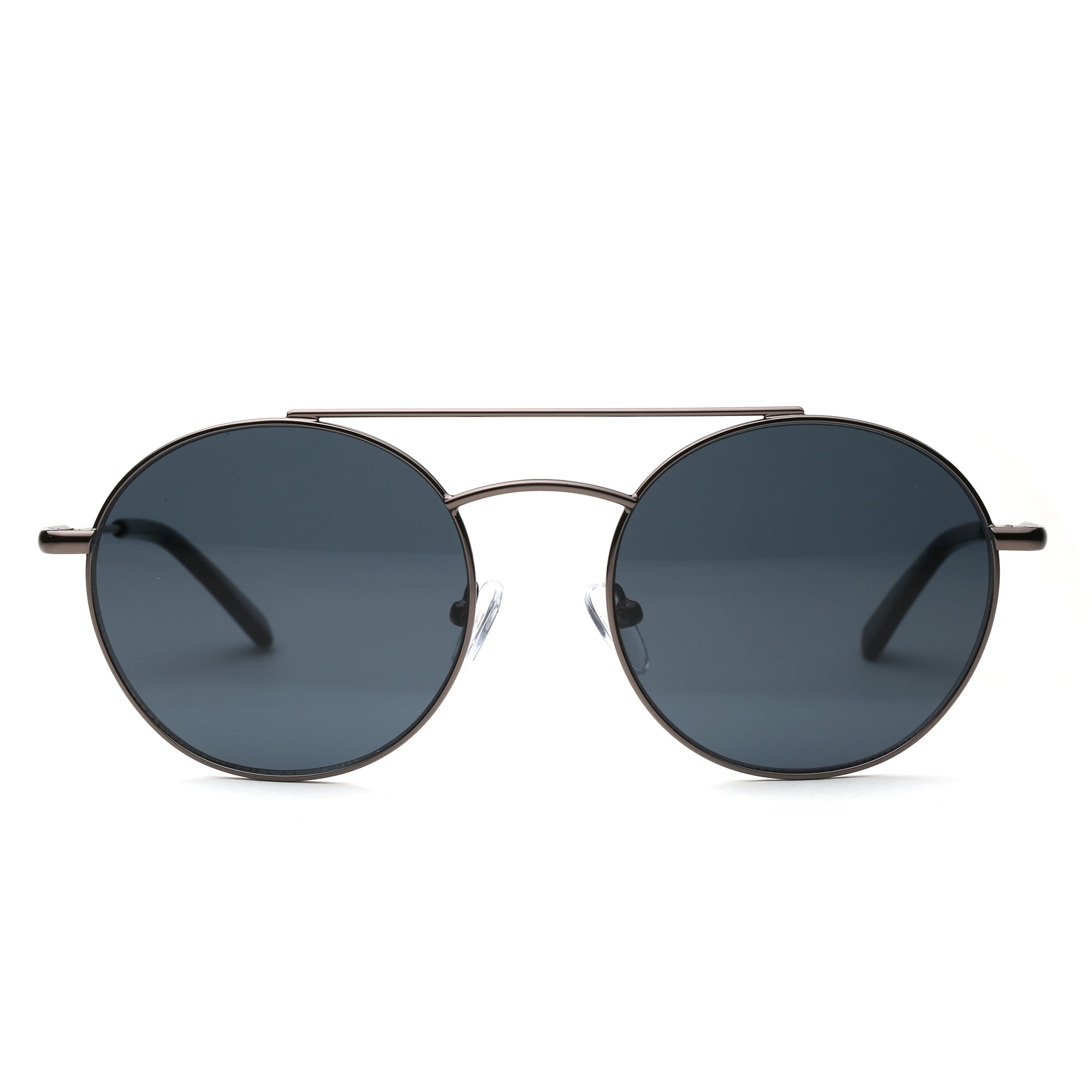Gun Gray Aviator Sunglasses, Metal UV Protection 53-19-145 mm 