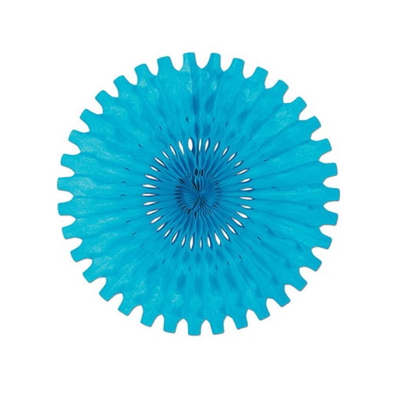 Club Pack of 24 Turquoise Blue Honeycomb Hanging Tissue Decorations 12"