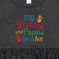thumbnail image 4 of Inktastic Grammy and Papaw Love Me Grandchild Girls Baby Dress, 4 of 5
