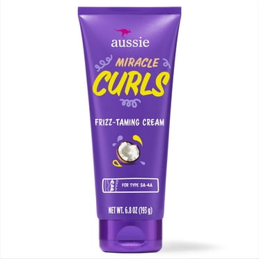 Aussie Miracle Curls Frizz Taming Curl Cream, for Curly Hair 6.8 fl oz