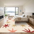 thumbnail image 3 of ODIKA 5'x7' Machine Washable Non-Slip Area Rug, Seaside Sanctuary Starfish Haven High Traffic Rug with Pad, Red, 905959, 3 of 8