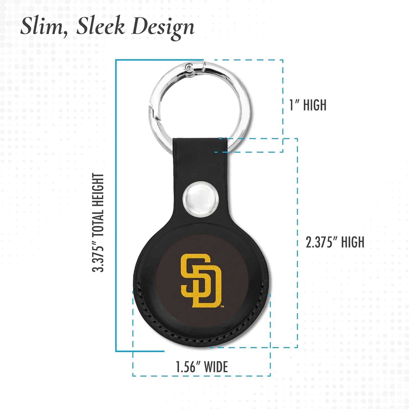 Pets First MLB Keychain Apple Air Tag Holder for Dogs & Cats Leather Airtag Case