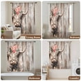 thumbnail image 6 of Spring Cow Floral Sheer Curtains 72 Inches Long, Vintage Brown Wooden Farmhouse Light Filering Curtains, Breathable Simi Curtain Privacy Drapes for Living Room Bedroom Lightweight Window Treatment, 6 of 9