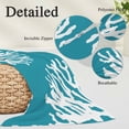thumbnail image 3 of Teal Blue Coral Coastal Throw Pillow Covers, Nautical Ocean Summer Beach Soft Breathable Pillow Cases with Invisible Zipper for Sleeping, Toddler Pillowcases for Couch Bed Sofa Chair 12x20 Inches, 3 of 9