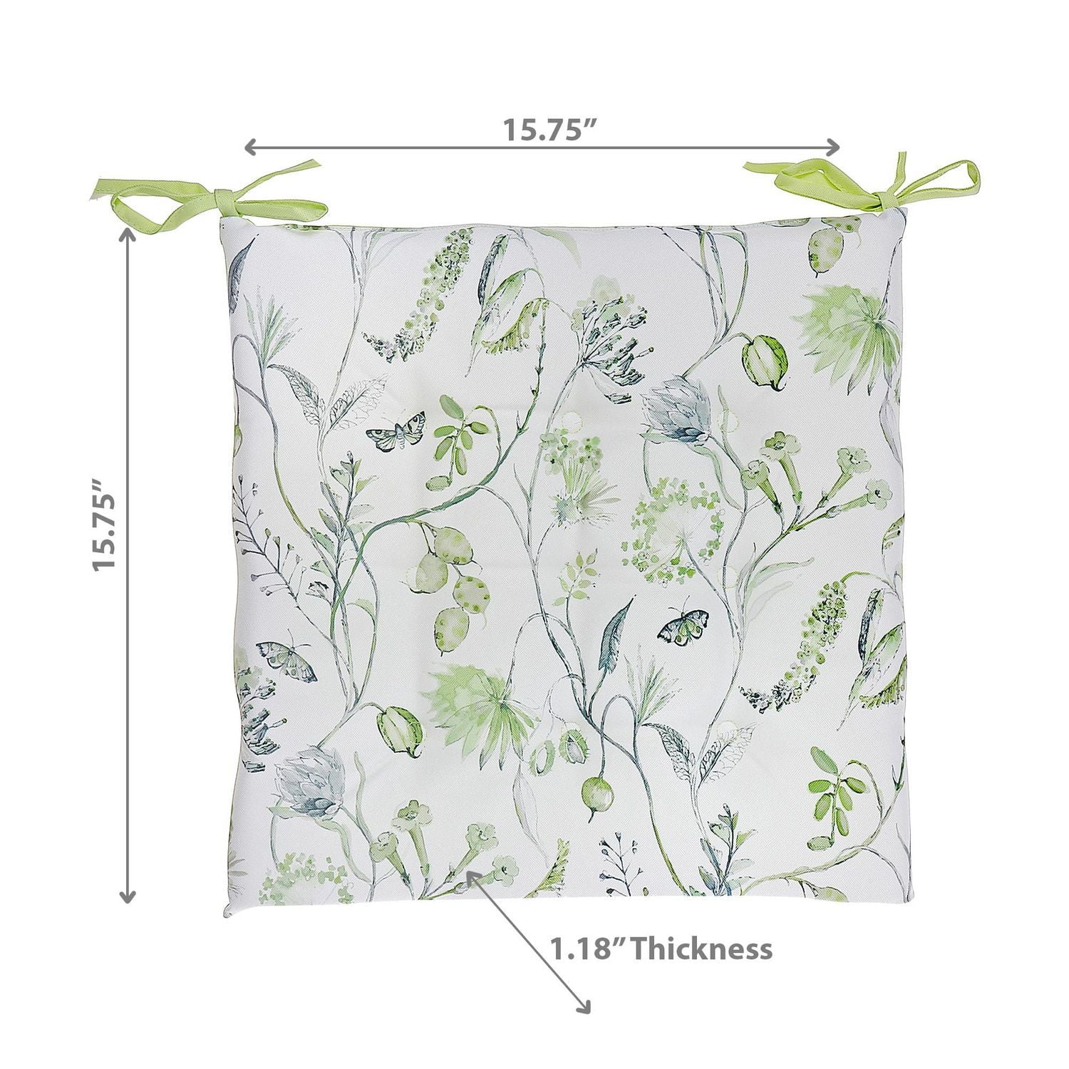 April Outdoor Tufted Chaid Pad Praire 16 X 16 - Ensemble De 2