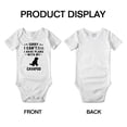 thumbnail image 3 of Sorry I Can't I Have Plans With My Cavapoo Love Pet Dog Funny Baby Romper (White, 3-6 Months), 3 of 5