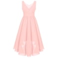 thumbnail image 2 of CHICTRY Girls Sleeveless High-Low Hem Dress Special Occasion Chiffon Flower Girl Bridesmaid Dress, 2 of 6