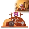thumbnail image 2 of 2026 He is Risen Easter Decor – Wooden Resurrection Scene with Empty Tomb, Cross & Figurines, Christian Religious Tabletop Decoration for Home, Faith Easter Gift, Easter Basket Stuffer, 2 of 8