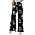 thumbnail image 3 of Women's Stretchy Wide Leg Palazzo Lounge Pants Casual Comfy High Waist Palazzo Pants, 3 of 11