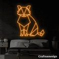 thumbnail image 3 of Craftnamesign Cat Geometric Neon Sign for Bedroom Kid Room Living Room Wall Decor, 3 of 5