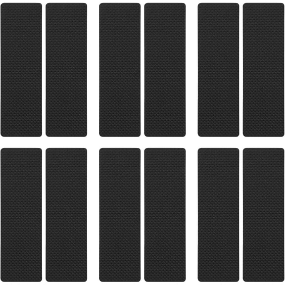 Anti Slip Furniture Pads, 12 Pcs Rectangle Non Skid Furniture Grippers Keep Furniture from Sliding Furniture Stoppers to Prevent Sliding for Hardwood Floors, Recliners, Sofa, Chairs (5.7×1.8 Inches)