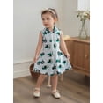 thumbnail image 5 of BemeyourBBs Kids Toddler Baby Girl Summer Golf Football Dress Outfit Athletic Workout Dress Clothes Sleeveless Tank Dress Lapel Collar Half Zipper A Line Dress Party Princess Dresses, 5 of 9