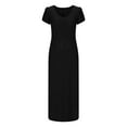 thumbnail image 3 of Cinvoph Womens Boho Dresses Short Ruffle Sleeve V-Neck Eyelet Mesh Dresses Casual Flowy Swing Vocation Beach Prasant Dress with Pockets, 3 of 6