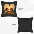 thumbnail image 6 of Set of 2 18x18in Throw Pillow Covers - Cozy Family Under Moonlight Design for Couch Bed Car - Heartwarming Pattern for Home Decor, 6 of 8