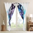 thumbnail image 3 of Boho Wolf Curtains & Drapes Dreamcatcher Curtains,Dream Catcher 30%-50% Blackout Curtains 104x63 Animal Wildlife Living Room Curtains Blue Watercolor Window Curtains, 3 of 6