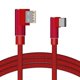 thumbnail image 1 of Cable USB de doble codo 2A Datos de sincronización Cable de carga de alta velocidad tejido de nailon TPE para Android / IOS / Type-C Noticed DZ3746-15, 1 of 2
