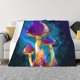 thumbnail image 1 of Fotbe Magic Mushrooms ,Fireflies Manta de Franela con Estampado, Manta Ultrasuave para Cama, Sofá, Auto, Hipoalergénica y Antibolitas-50"x40", 1 of 6