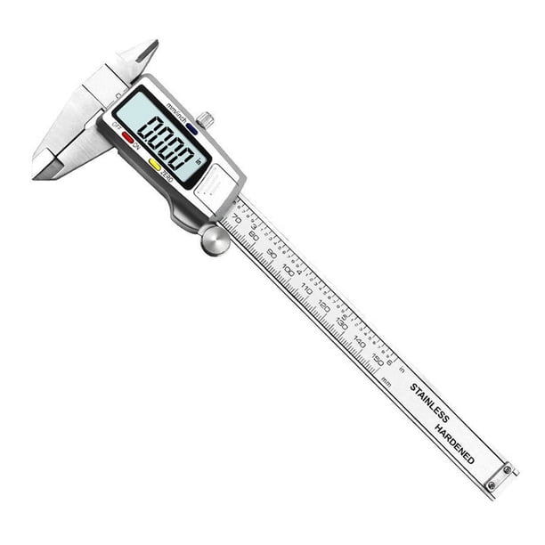 Riwesomey Calibrador Vernier electrónico pantalla Digital 0-150mm calibre de medición regla de Control de botón micrómetro espesor de Medidores de medidas dimensionales Riwesomey TO000962-00B