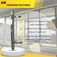 thumbnail image 4 of G.A.S Hardware Standard Pull Chrome Handle for Sliding Glass Doors with Patio Glass Screen, 4 of 7