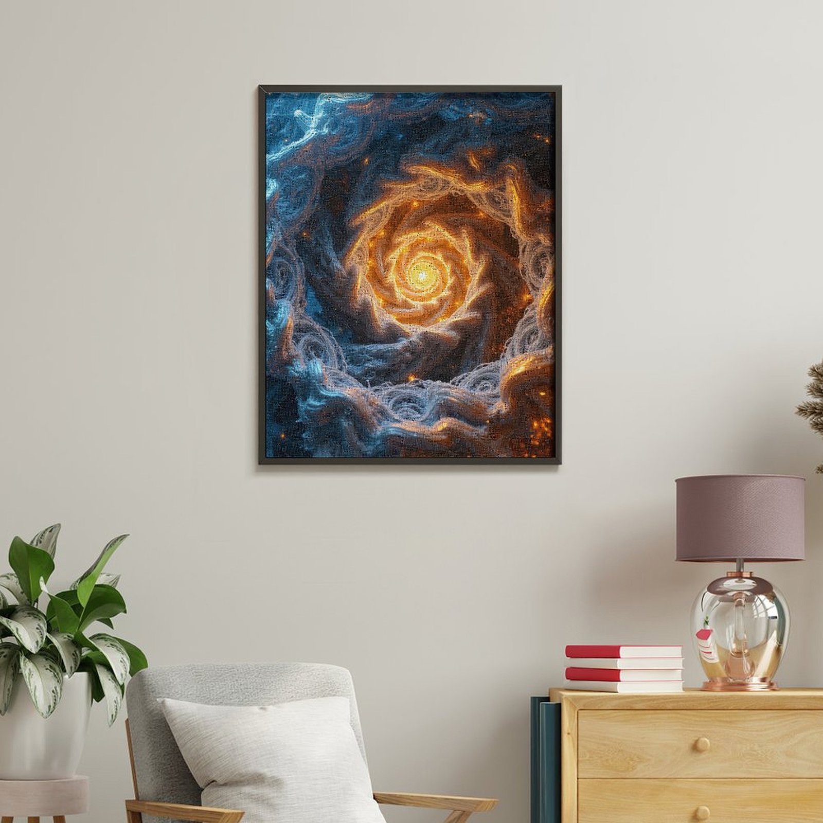 Paint By Numbers Kit for Adults Beginner - DIY Spiral Glow Abstract Art Pattern Canvas Painting Kits for Adults, Frameless Paint By Number for Adults for Home Wall Decor 16x20 Inch