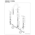 thumbnail image 3 of Kingston Brass KS8320CML Manhattan Two-Handle Deck Mount Roman Tub Faucet, Matte Black, 3 of 4