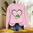 thumbnail image 4 of HAiming St Patricks Day Sweatshirt for Women Long Sleeve T-Shirts Crewneck Shamrock Printed Pullover Tops, 4 of 7