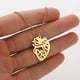thumbnail image 4 of Collar Colgante Corazón Anatómico Humano Acero Inoxidable Cadena Clavícula Regalo, 4 of 7