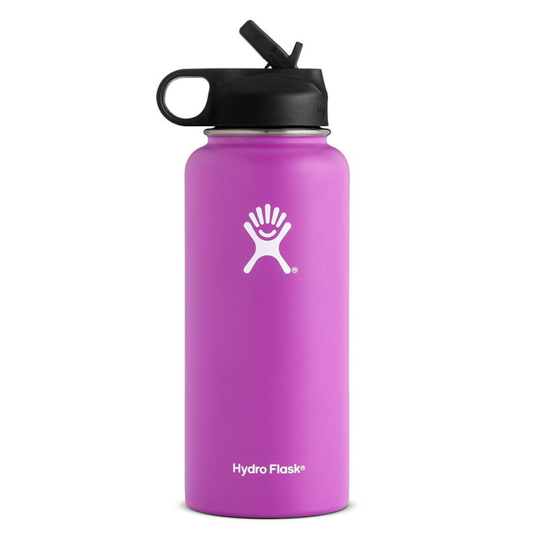 Hydro Flask 2.0 Wide Mouth 32 oz Water Bottle with Straw Lid-Stainless  Steel, Reusable, Vacuum Insulated-Indigo 