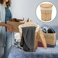 thumbnail image 2 of MOVTOTOP Standing Laundry Hamper Rattan Construction with Odor Prevention Feature for Home 1Pack 33.0X30.0X30.0In, 2 of 7