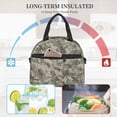 thumbnail image 5 of Army Digital Camouflage Insulated Reusable Lunch Bag with Detachable Adjustable Strap for Office Picnic Beach or Travel, 5 of 7
